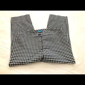 J. McLaughlin Black & White Gingham Crops